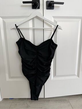 J. Crew Black Ruched Sweetheart One-Piece Swimsuit 12